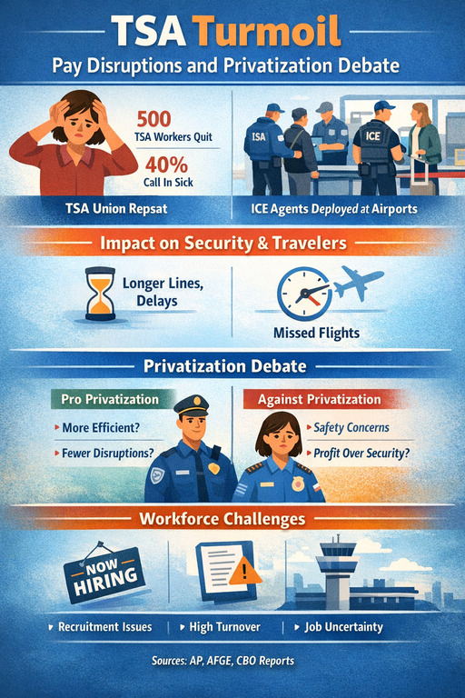 Inside the TSA Crisis: Pay Cuts, Staffing Shortages, and Rising Risks