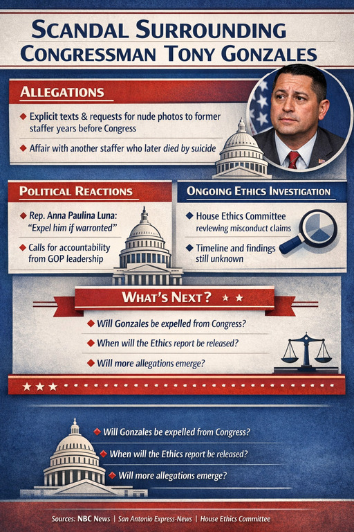 U.S. Lawmaker Tony Gonzales Faces Fresh Allegations Amid Ongoing Ethics Probe